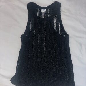 Black Festival Knit Top